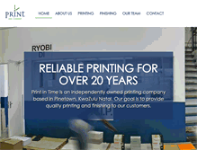 Tablet Screenshot of printintime.co.za